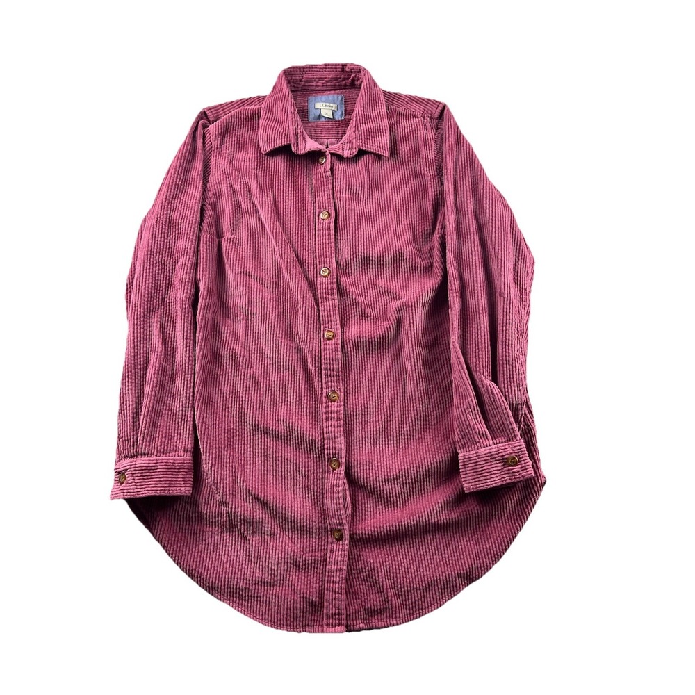 L.L. bean shirt Women's Medium Comfort Wide Whale Corduroy Relaxed Tunic layer